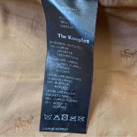 THE KOOPLES Biker Suede Leather Jacket Size XS - Picture 12 of 12